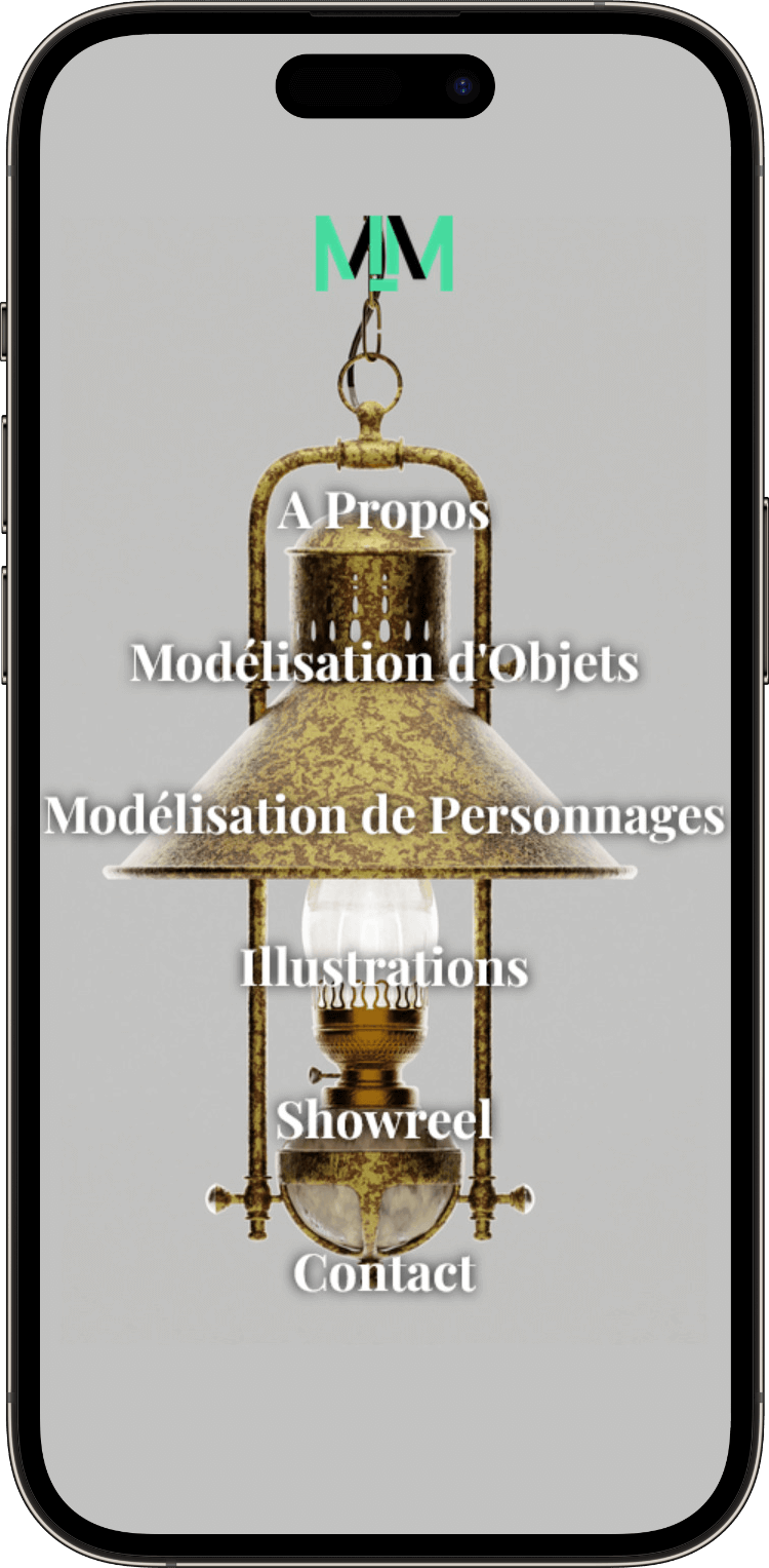 Page Accueil Mobile Portfolio Maureen Madelaine
